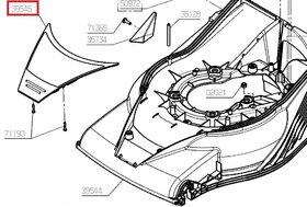 Cache avant et Autocollant "Wolf" Tondeuse RM46 et RM53 - Ref 39545 - Outils Wolf