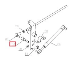 Axe d'accroche tringle de direction autoportée A80 - Ref 28560 - Outils Wolf