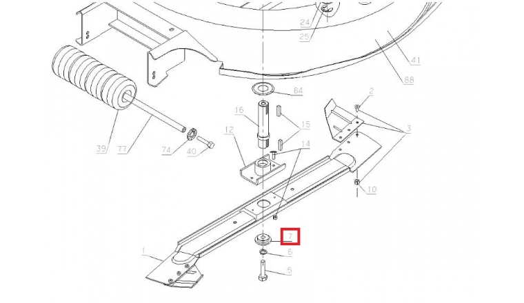 Rondelle de fixation de lame Autoportée A80 - Ref 28238 - Outils Wolf