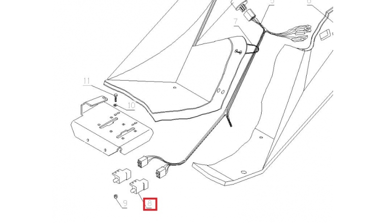 Contacteur transmission Avant Autoportée A80 - Ref 28159 - Outils Wolf