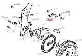 Réglage hauteur de coupe Tondeuse RT53K, RT53KS et RT53X - Ref 40829 - Outils Wolf