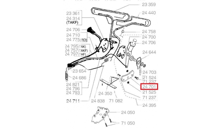 Secteur crantée pour Tondeuse Thermique - Ref 24701 - Outils Wolf