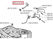 Tirette de starter pour Tronçonneuse Jonsered 2077, 2083 - Ref 503 43 24-02 - Husqvarna