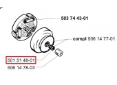 Cage à Aiguille pour Tronçonneuse 272K, 268K, 266 ... - Ref 501 51 48-01 - Husqvarna