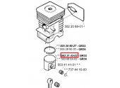 Piston complet pour débroussailleuse GR36, GR32, 235R ... - Ref 502 21 43-02 - Husqvarna