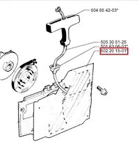 Carter de Lanceur pour GR41, RS44, GR50 ... - Ref 502 20 15-01 - Husqvarna