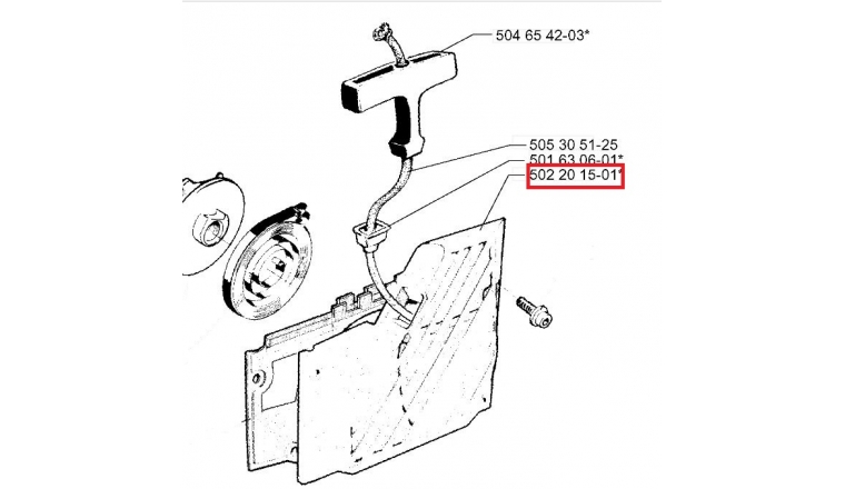 Carter de Lanceur pour GR41, RS44, GR50 ... - Ref 502 20 15-01 - Husqvarna