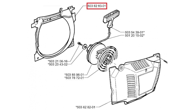 Déflecteur d'air pour Tronçonneuse 362 XP, CS2171, CS2166 ... - Ref 603 62 83-01 - Husqvarna