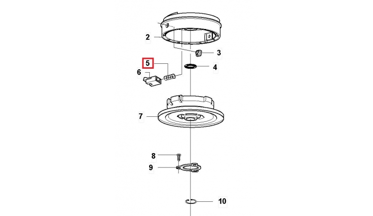 Ressort pour Tête de Débroussailleuse TRIMMY - Ref 502 25 56-01 - Husqvarna