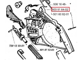 Carter de frein de chaîne pour 630, 625, 670 Jonsered - Ref 503 51 64-02 - Husqvarna