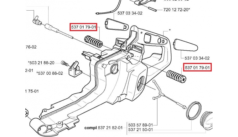 Amortisseur de choc pour Tronçonneuse CS2186, 385, 390, CS2188 .. - Ref 537 01 79-01 - Husqvarna