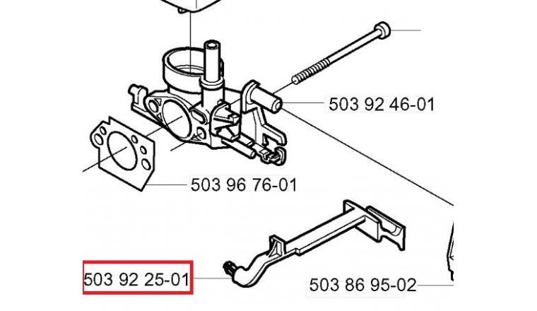 Tirette de commande Starter pour CS2156, 359, 357 ... - Ref 503 92 25-01 - Husqvarna