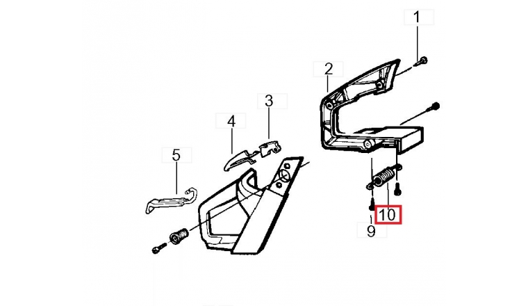 Amortisseur de choc pour Tronçonneuse CS2040, 2900, 2775 et MAC 2818 - Ref 530 03 89-86 - Husqvarna