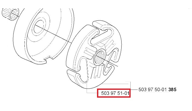 Ressort d'embrayage pour Tronçonneuse 385, 390, CS2186 ... - Ref 503 97 51-01 - Husqvarna