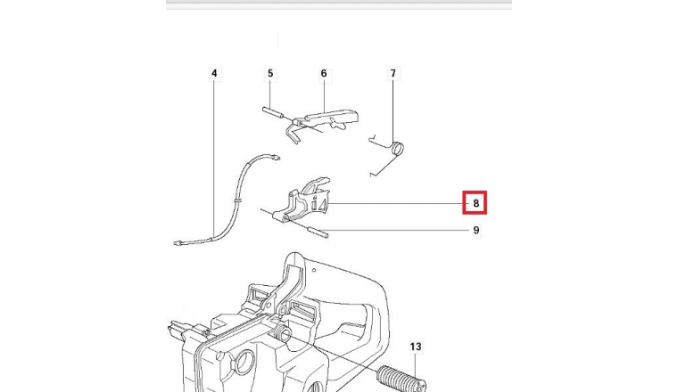 Gâchette de démarrage pour CS2172, CS2186, 2063 ... - Ref 503 82 98-02 - Husqvarna