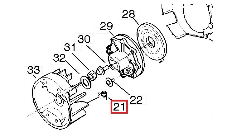 Ressort de volant magnétique Tronçonneuse - Ref 530 02 38-17 - Husqvarna