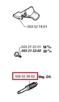 Piston de Pompe à Huile Tronçonneuse 2041, 2045, 41 ... - Ref 506 02 39-02 - Husqvarna