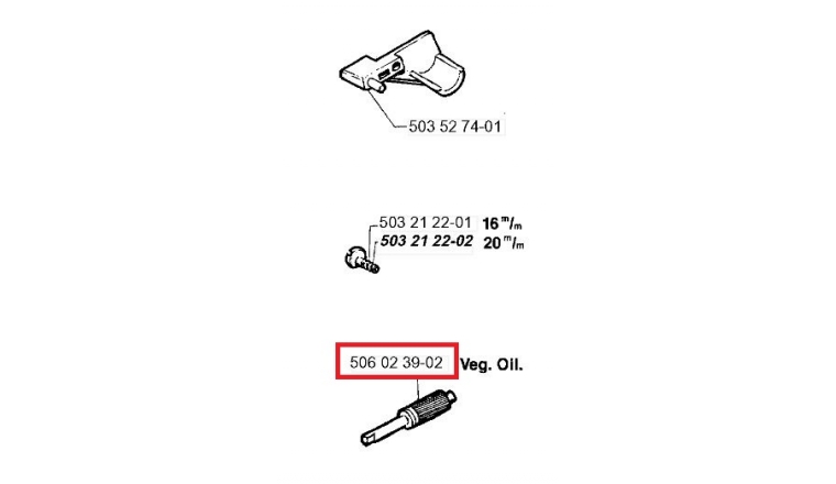 Piston de Pompe à Huile Tronçonneuse 2041, 2045, 41 ... - Ref 506 02 39-02 - Husqvarna