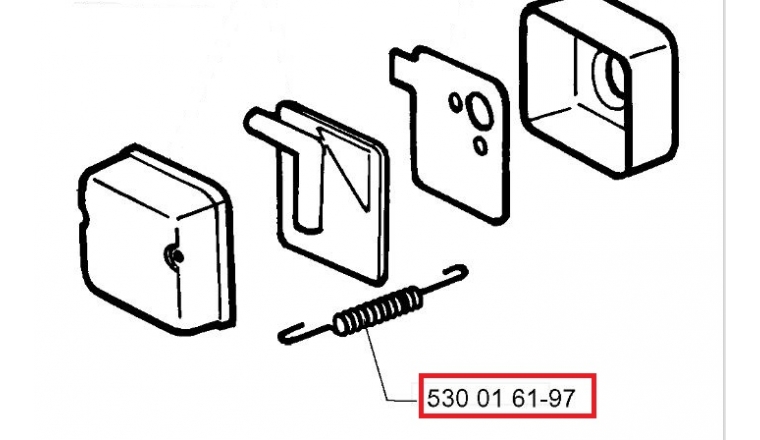 Ressort de tension pour GT26, HT21, GT25 et GT21 - Ref 530 01 61-97 - Husqvarna