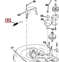 Ressort d'extension pour Tondeuse YTH180, YTH150 .. - Ref 532 13 19-50 - Husqvarna