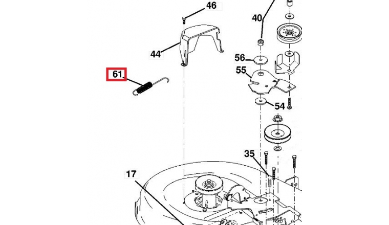 Ressort d'extension pour Tondeuse YTH180, YTH150 .. - Ref 532 13 19-50 - Husqvarna