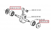 Bague d'étanchéité vilebrequin tronçonneuse - ref 530 01 91-70 - Husqvarna