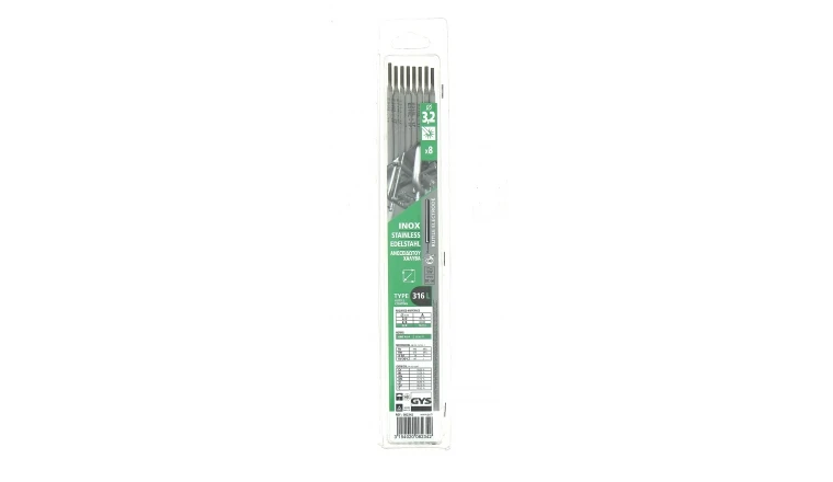 Lot de 8 Electrodes pour Soudure Inox Ø 3,2 mm - Ref 082342 - GYS