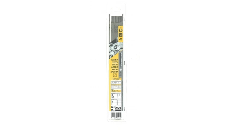 Lot de 13 Electrodes pour Soudure Rutile Acier Ø 2.0 mm - Ref 084322 - GYS