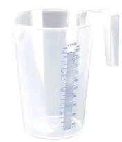 Broc Mesureur Transparent Graduation en relief - 1 Litre - Pressol