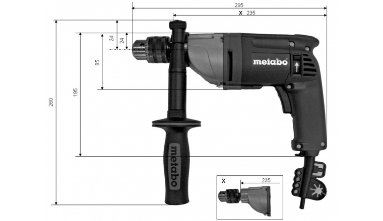 Perceuse de charpente Metabo BE 75-16