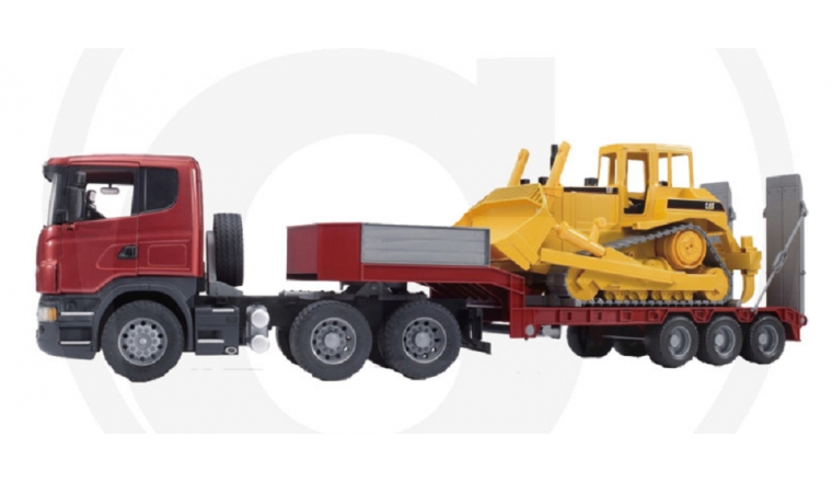 Camion Porte Engin + Bulldozer Bruder