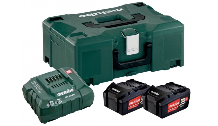 Pack de 2 batteries 18V 4.0Ah + chargeur ASC 55 Metabo 