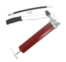 Pompe à Graisse à Levier Rouge 14273331 Pressol + flexible et agrafe