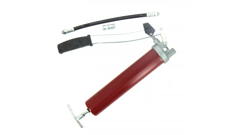 Pompe à Graisse à Levier Rouge 14273331 Pressol + flexible et agrafe