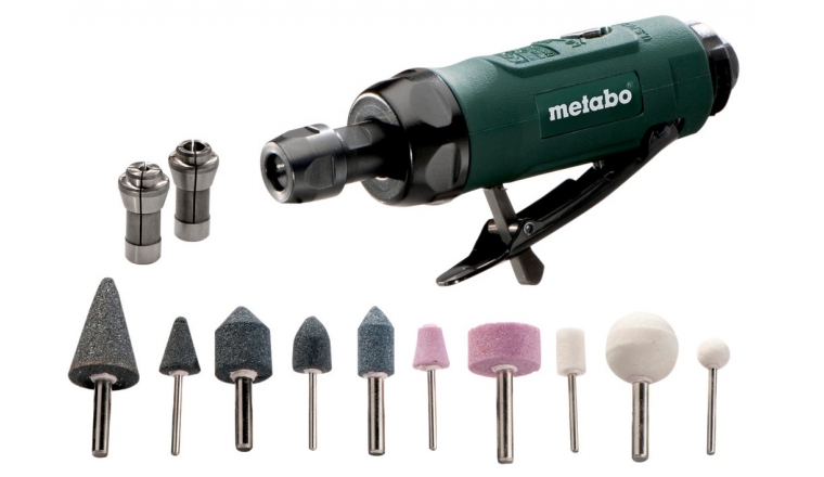 Meuleuse Droite à air comprimé Metabo DG 25 SET 