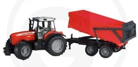 Tracteur Massey Freguson 7480 avec benne basculante - Bruder 2045