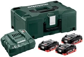 Set de base 3 batteries LiHD 4.0 Ah dans un coffret Metaloc II