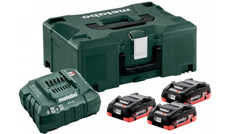 Set de base 3 batteries LiHD 4.0 Ah dans un coffret Metaloc II