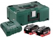 Set 2 batteries Metabo 18V/8,0 Ah + chargeur ASC Ultra +coffret MetaLoc