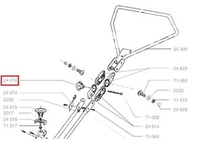 Bouton de fixation pour tondeuse et autoportée Wolf - Ref 24610 - Outils Wolf