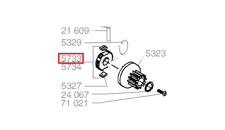 Roue Libre Droite pour Tondeuse Thermique NDT, NET, GTB ... - Ref 5733 - Outils Wolf