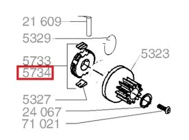 Roue libre Gauche pour tondeuse thermique GTB, NAT, NTCE1 ... - Ref 5734 - Outils Wolf