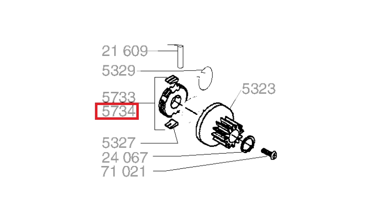 Roue libre Gauche pour tondeuse thermique GTB, NAT, NTCE1 ... - Ref 5734 - Outils Wolf