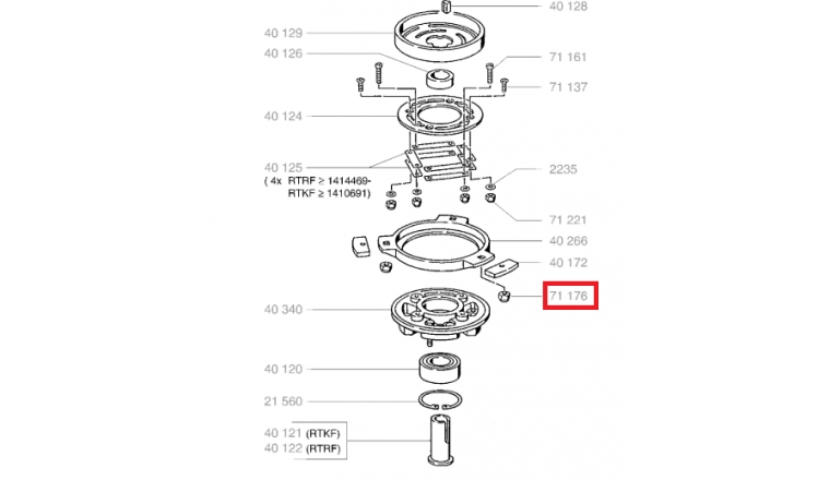 Ecrou Frein Diamètre 8 au pas de 125 pour RTRF et RTKF - Ref 71176 - Outils Wolf