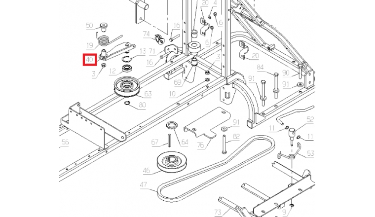 Tendeur de courroie Autoportée A80 - Ref 28673 - Outils Wolf