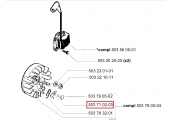 Cliquet de démarrage pour Tronçonneuse 338, 55, 40, 45 ... - Ref 503 71 02-03 - Husqvarna