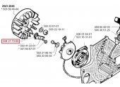 Ressort de Volant magnétique pour 55, 51, RS44, GR 44 ... - Ref 504 21 73-03 - Husqvarna