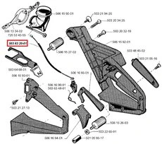 Câble d'Entraînement pour Tronçonneuse 2095 Jonsered - Ref 503 83 20-01 - Husqvarna