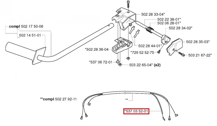 Carter de Lanceur pour Tronçonneuse 2083 et 2077 - Ref 403 55 35-01 - Husqvarna
