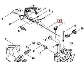 Câble d’accélérateur pour Tronçonneuse CS2137, CS2035 ... - Ref 530 04 76-02 - Husqvarna